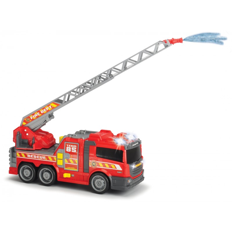 Пожарная машина с водой, свет и звук, свободный ход, 36 см.  